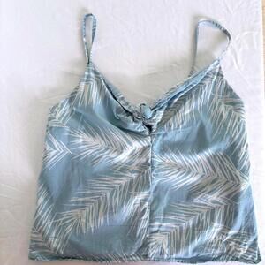 NWT MNG Denim Women's Light Blue Floral Tank-top Top - Size S